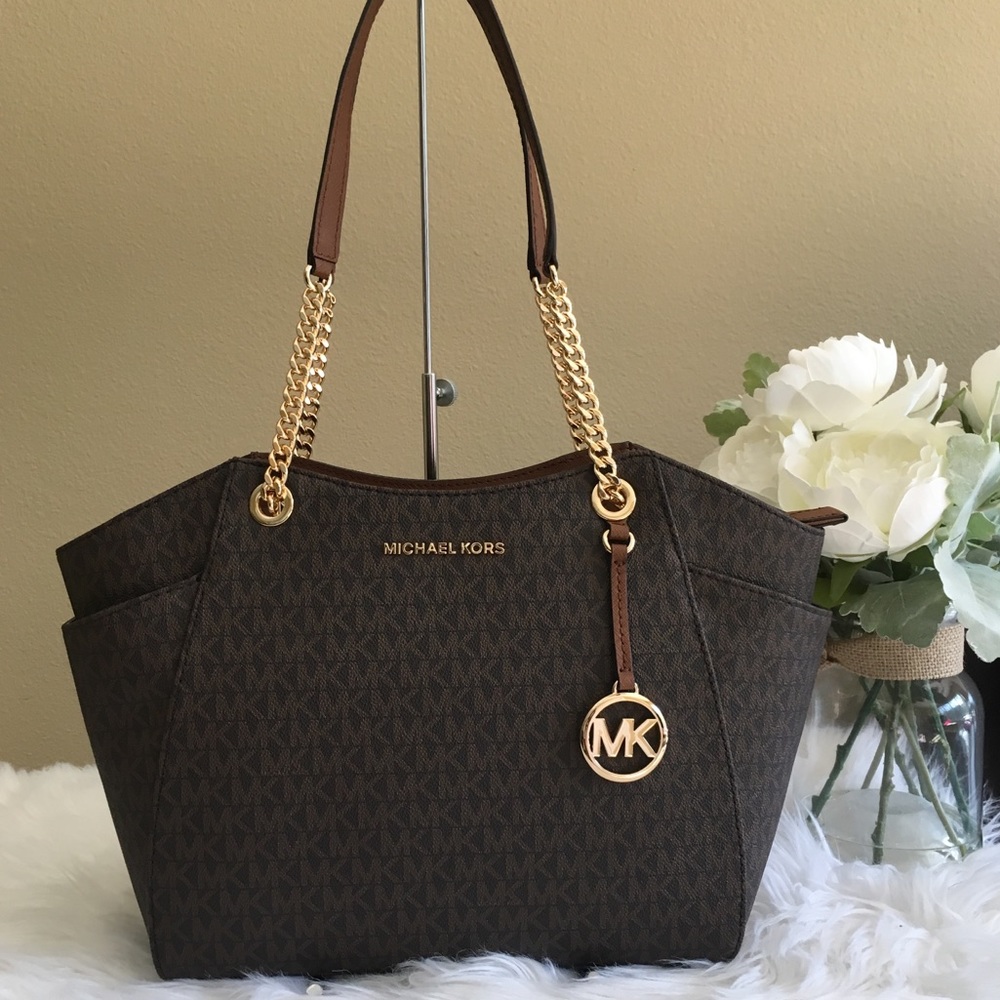 Last one✨Michael Kors LG chain tote shoulder bag - Picture 1 of 8